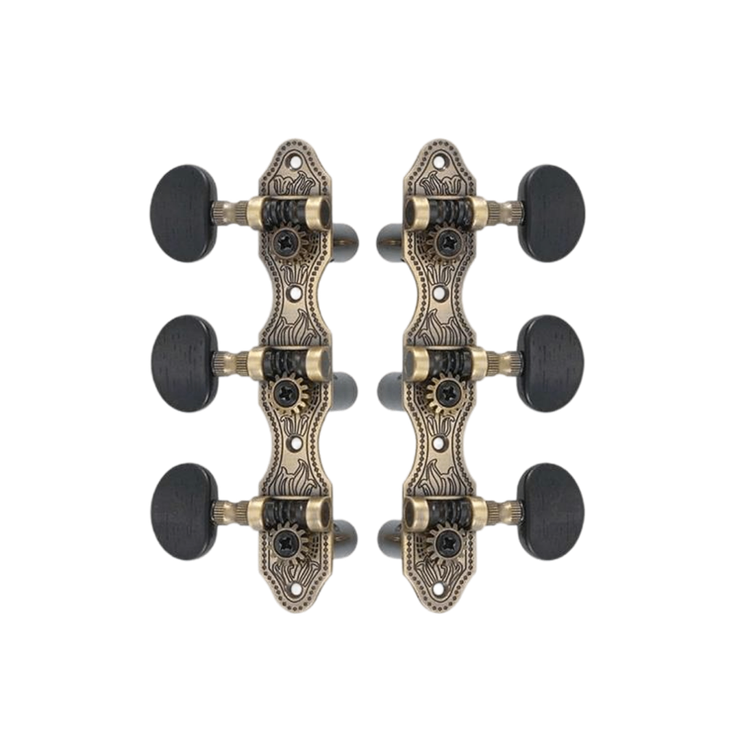 Clavijero Para Guitarra Clásica GEWA Pro Arte | Latón Pulido Antiguo, Distancia 35 Mm, Ejes De 10 Mm